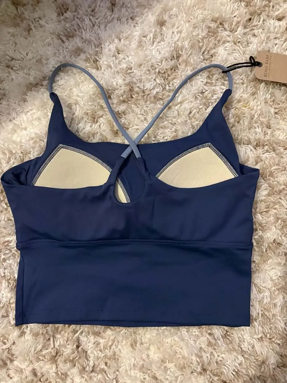 Criss-Cross Back Yoga Tank Top Sports Bra